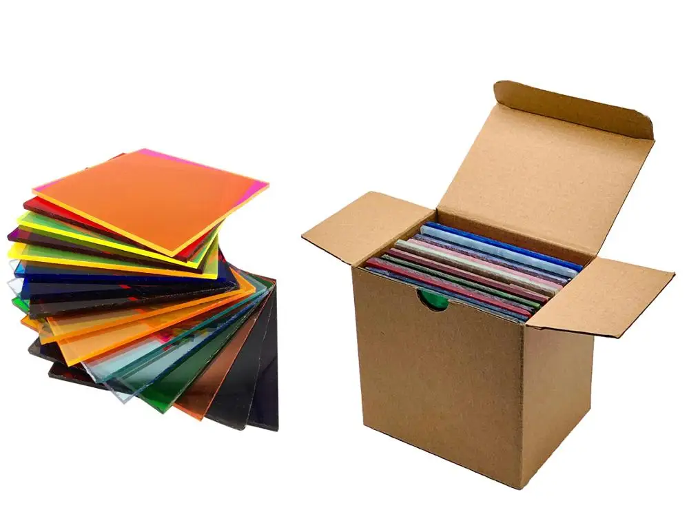 A Full Set of Acrylic (PMMA) Tinted Color Sheets, 98mm x 98mm x 3.0mm (L x W x T), 16 Colors/Set
A Full Set of Acrylic (PMMA) Tinted Color Sheets, 98mm x 98mm x 3.0mm (L x W x T), 16 Colors/Set