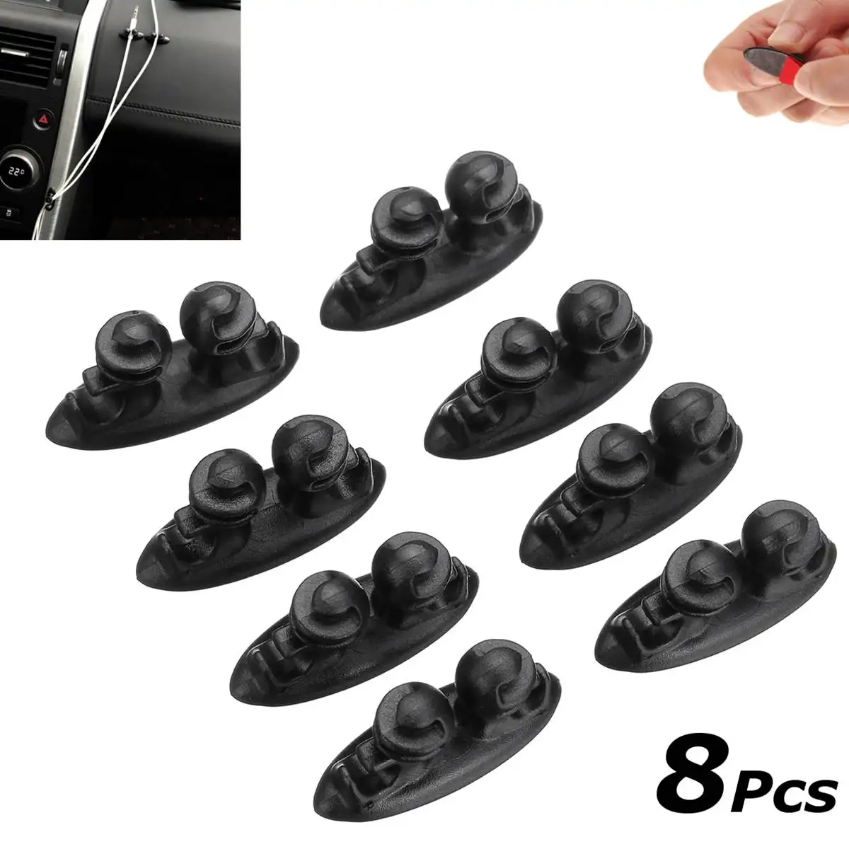 8 PCS Car Fixing Cable Management Sticker Adhesive Desktop USB Cable Clip Organizer Earphone Holder 27x15x10mm/26x16x10mm
8 PCS Car Fixing Cable Management Sticker Adhesive Desktop USB Cable Clip Organizer Earphone Holder 27x15x10mm/26x16x10mm