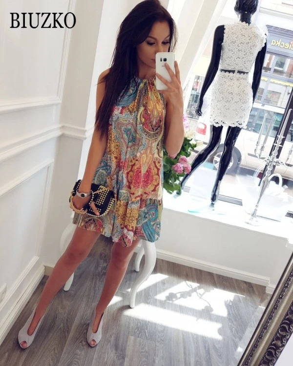 Casual Print A-Line Short Dress for Women Sleeveless O Neck Beach Women Dresses Off Shoulder Mini Summer Clothes for Women
Casual Print A-Line Short Dress for Women Sleeveless O Neck Beach Women Dresses Off Shoulder Mini Summer Clothes for Women