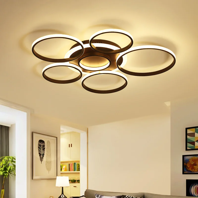 White Or Brown High Brightness Modern Led Ceiling Lights For Living Room Bedroom Circle Rings Avize Ceiling Lamp Fixtures
White Or Brown High Brightness Modern Led Ceiling Lights For Living Room Bedroom Circle Rings Avize Ceiling Lamp Fixtures