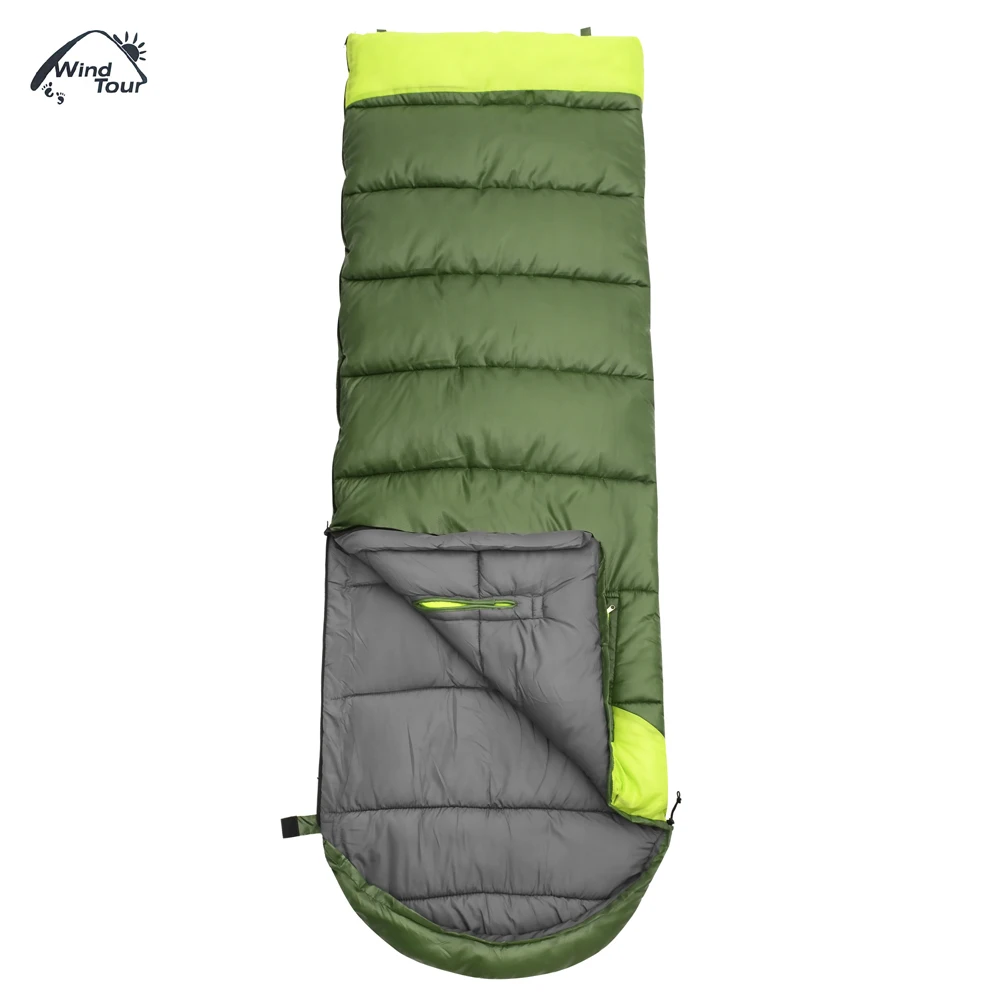 WIND TOUR Adult Outdoor Hand Unbound Thickening Envelope Style Sleeping Bag Lightweight Durable Portable Camping Sleeping Bag 
WIND TOUR Adult Outdoor Hand Unbound Thickening Envelope Style Sleeping Bag Lightweight Durable Portable Camping Sleeping Bag