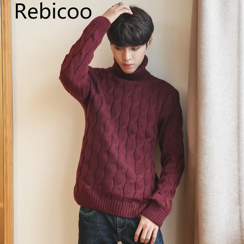 Sweater Plus Size Solid Turtleneck Knitted Thicker Winter Sweaters Men Korean Style Warm Mens Soft Pullovers Large Students
Sweater Plus Size Solid Turtleneck Knitted Thicker Winter Sweaters Men Korean Style Warm Mens Soft Pullovers Large Students