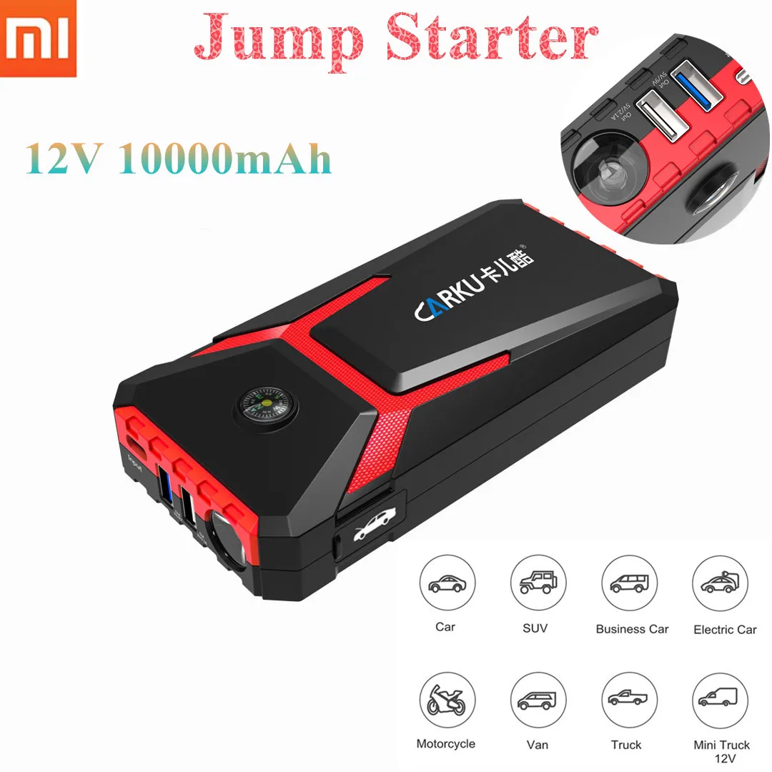 XIAOMI CARKU 12V 10000mAh Dual USB Car Jump Starter Booster Q3.0 Fast Multi-functional LED Light Charger Emergency Power Bank
XIAOMI CARKU 12V 10000mAh Dual USB Car Jump Starter Booster Q3.0 Fast Multi-functional LED Light Charger Emergency Power Bank