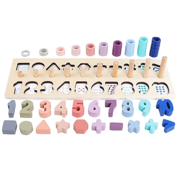 Preschool Wooden Toy Counting Geometric Shape Cognitive Matching Baby Early Education Teaching Aids Children Mathematics Toys
Preschool Wooden Toy Counting Geometric Shape Cognitive Matching Baby Early Education Teaching Aids Children Mathematics Toys