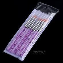7 pièces/ensemble professionnel UV Gel brosse marbré pointage manucure outils Nail Art peinture stylo ongles outils accessoires(China)