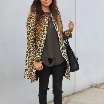 Fashion Women Leopard Print Coat Winter Warm Ladies Casual Cardigan Jacket Outwear Tops Sexy Long Coat
Fashion Women Leopard Print Coat Winter Warm Ladies Casual Cardigan Jacket Outwear Tops Sexy Long Coat