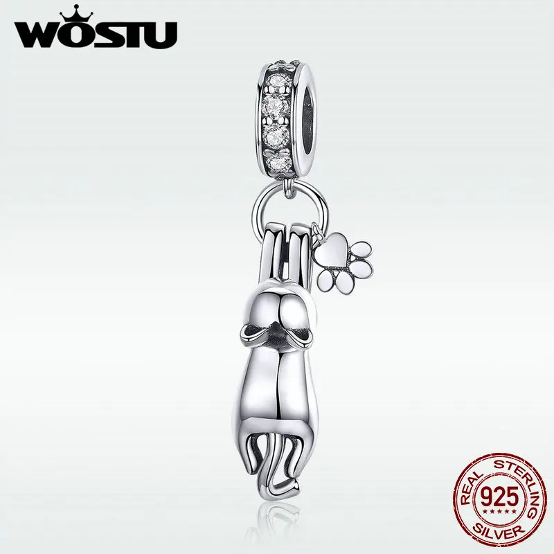 WOSTU High Quantity Sterling Silver Lovely Cat Pet Pawprint Dangle Charms fit Bracelet Real Necklace Jewelry Making Gift DXC930
WOSTU High Quantity Sterling Silver Lovely Cat Pet Pawprint Dangle Charms fit Bracelet Real Necklace Jewelry Making Gift DXC930