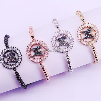 6Pcs New Style Unique Design Butterfly & Round CZ Charm Braided Macrame Bracelets For Women Girl
6Pcs New Style Unique Design Butterfly & Round CZ Charm Braided Macrame Bracelets For Women Girl
