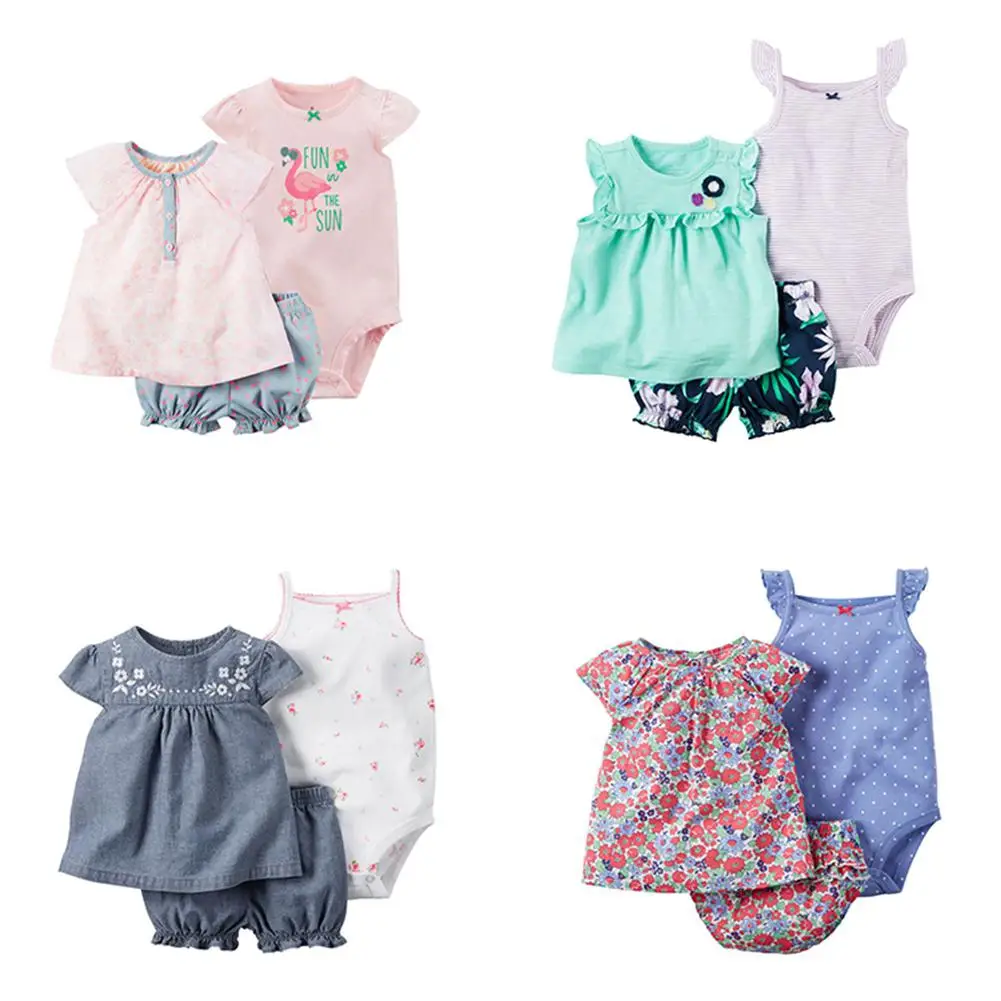 Kidlove 3PCS Baby Girl Cotton Clothing Set Sleeveless Romper + Short Pants + Short Sleeve Tops Outfits Gift
Kidlove 3PCS Baby Girl Cotton Clothing Set Sleeveless Romper + Short Pants + Short Sleeve Tops Outfits Gift