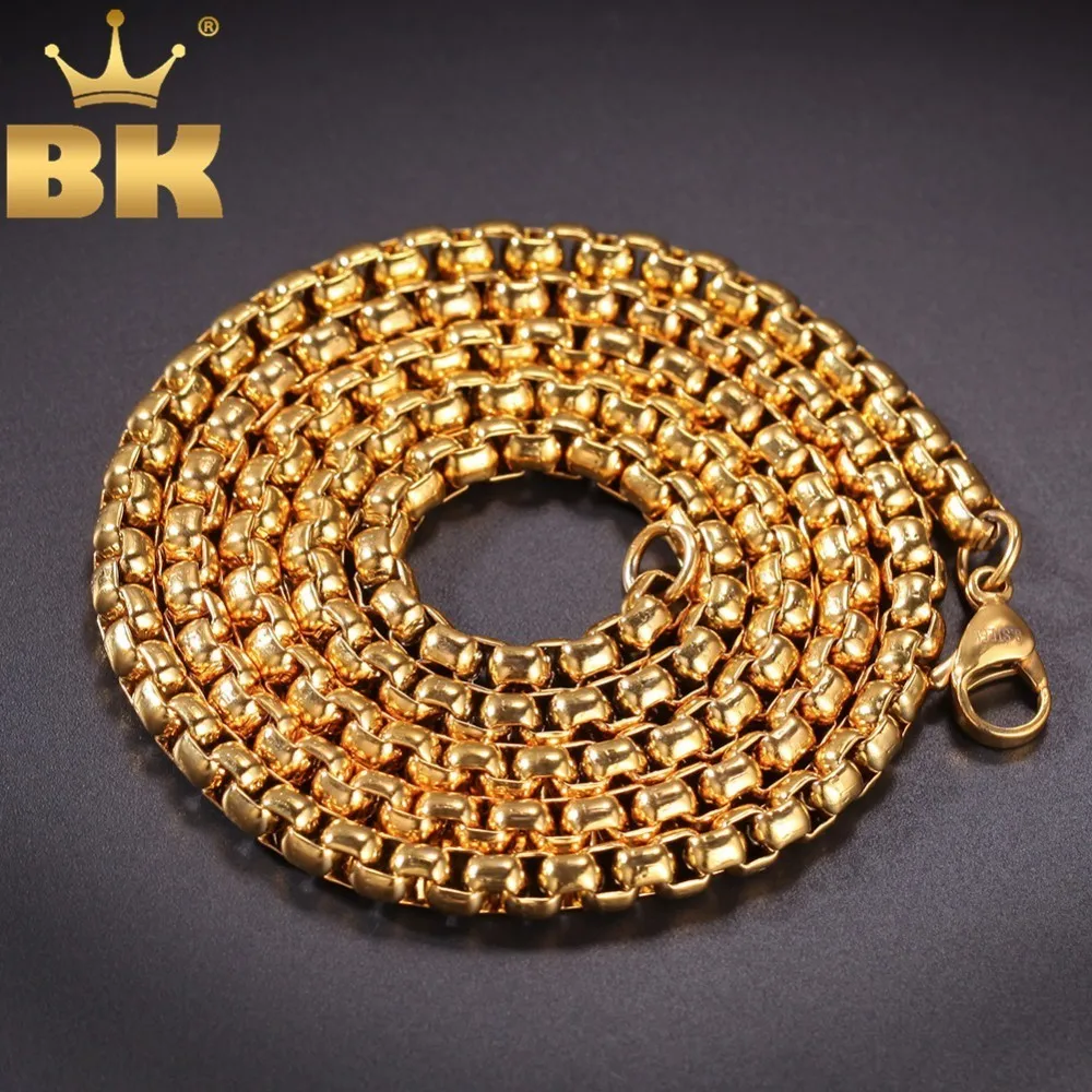 Stainless Steel 3mm/5mm Top Quality Box Chain Necklace For Men Women Gold/White Gold Color Fashion Jewelry Drop Shipping
Stainless Steel 3mm/5mm Top Quality Box Chain Necklace For Men Women Gold/White Gold Color Fashion Jewelry Drop Shipping