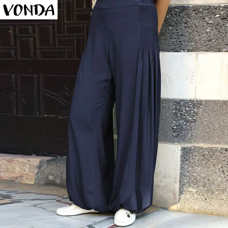 VONDA Fashion Wide Leg Pants Female 2019 Spring Women Casual Loose Elastic Waist Trousers Plus Size Office Ladies Pants Bottoms
VONDA Fashion Wide Leg Pants Female 2019 Spring Women Casual Loose Elastic Waist Trousers Plus Size Office Ladies Pants Bottoms