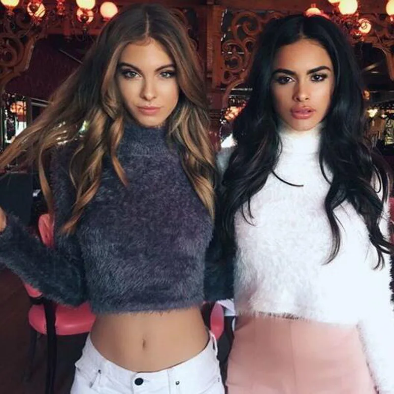 Warm Hairy Turtleneck Knitted Fur Sweater Women Autumn Winter Plush Short Sweater Short Tops Pullover Basic Long Sleeve Crop Top
Warm Hairy Turtleneck Knitted Fur Sweater Women Autumn Winter Plush Short Sweater Short Tops Pullover Basic Long Sleeve Crop Top