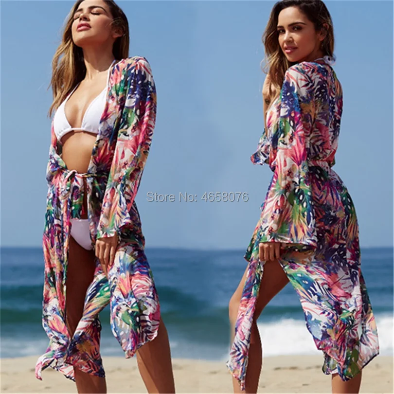 Floral Tunic for Beach Bathing suit cover ups Long Chiffon Beach Dress Plus Size Beachwear Bikini cover up Saida de Praia
Floral Tunic for Beach Bathing suit cover ups Long Chiffon Beach Dress Plus Size Beachwear Bikini cover up Saida de Praia