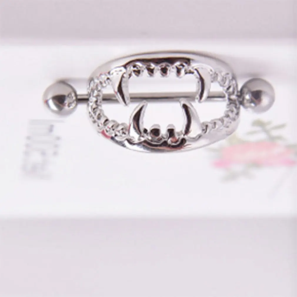 Skull Teeth Design Sexy Women Dangle Nipple Piercing Shields Bars Ring for Body | Украшения и аксессуары