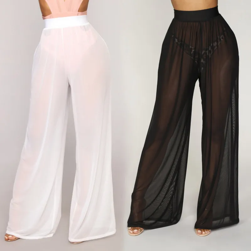 2019 Summer Womens Beach Mesh Long Pant Bikini Cover Up Swimwear Transparent Pant Wide Leg Trousers Plus Size S-2XL
2019 Summer Womens Beach Mesh Long Pant Bikini Cover Up Swimwear Transparent Pant Wide Leg Trousers Plus Size S-2XL