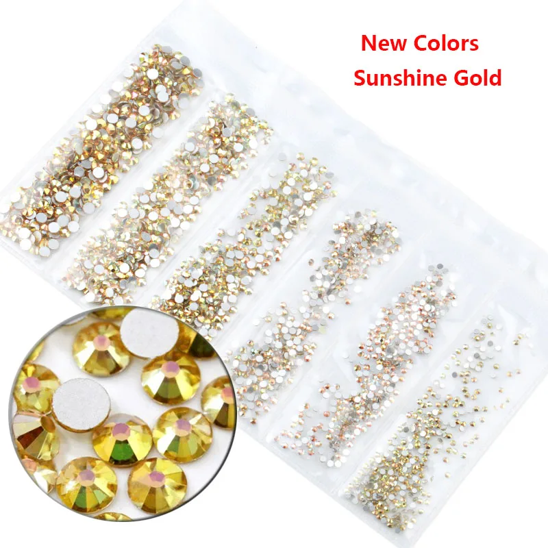 2028 SS4-SS12 Sunshine Glass Non Hot Fix Rhinestones Gold Glitter Rhinestones Glitter Diamond For Nail Art Decorations
2028 SS4-SS12 Sunshine Glass Non Hot Fix Rhinestones Gold Glitter Rhinestones Glitter Diamond For Nail Art Decorations
