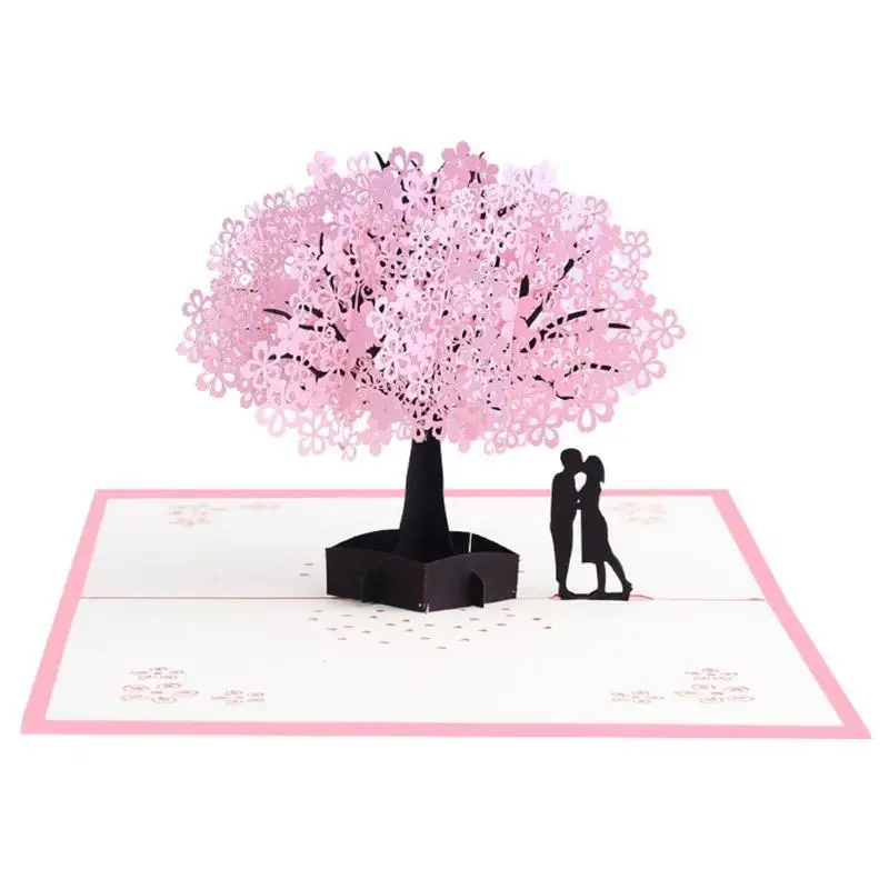 Creative 3D Pop Up Greeting Cards Handmade Romantic sakura Card Festival Postcard Birthday Blessing Wedding Valentines Day Card
Creative 3D Pop Up Greeting Cards Handmade Romantic sakura Card Festival Postcard Birthday Blessing Wedding Valentines Day Card