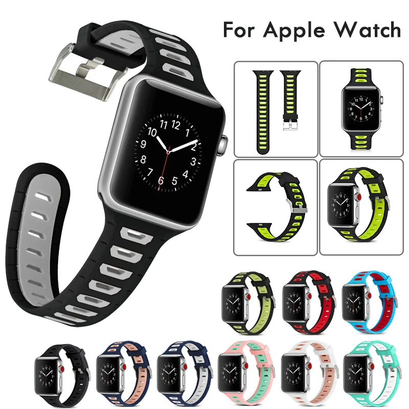 Colorful Rubber Strap for Apple Watch 3 2 1 42MM 38MM Soft Silicone Sport Band for iWatch 4 40MM 44MM Wrist Bracelet Strap
Colorful Rubber Strap for Apple Watch 3 2 1 42MM 38MM Soft Silicone Sport Band for iWatch 4 40MM 44MM Wrist Bracelet Strap