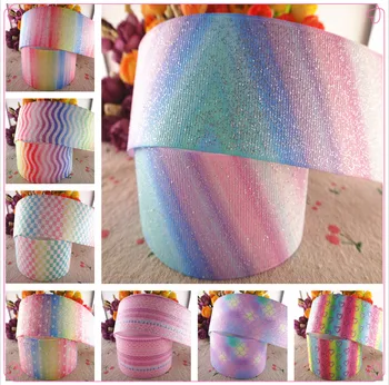1-1/2" 38mm 5 yards glitter silver rainbow printed grosgrain ribbons DIY hairbows ribbon handmade materials MD18021005
1-1/2" 38mm 5 yards glitter silver rainbow printed grosgrain ribbons DIY hairbows ribbon handmade materials MD18021005