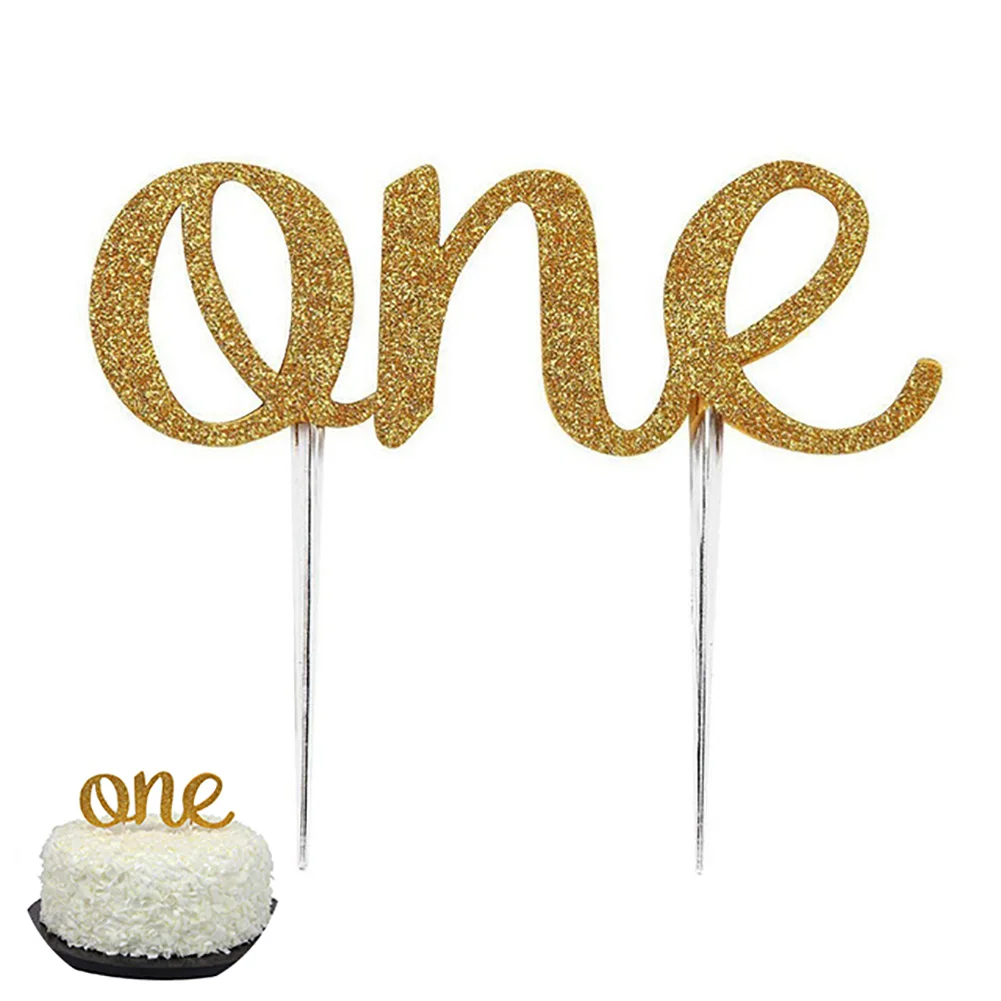 1PC Baby 1st Birthday Cake Topper With Double Sided Glitter One Cake Topper Party Decoration Gold
1PC Baby 1st Birthday Cake Topper With Double Sided Glitter One Cake Topper Party Decoration Gold