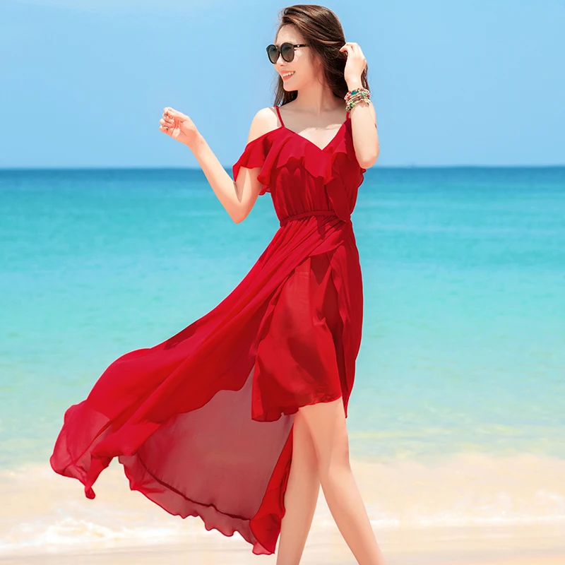 Red White Women Boho Dresses New 2019 Summer Sexy V-neck Spaghetti Strap Backless Party Dress Elegant Bohemian Beach Sundress
Red White Women Boho Dresses New 2019 Summer Sexy V-neck Spaghetti Strap Backless Party Dress Elegant Bohemian Beach Sundress