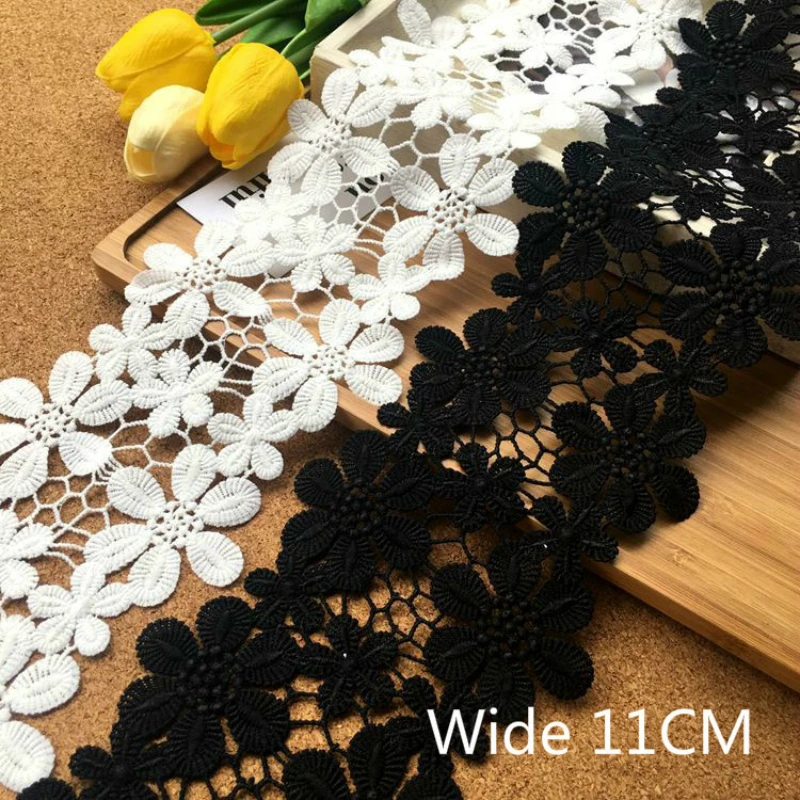 Best 11CM Wide Exquisite Water Soluble Fine Lace Appliques Embroidered Ribbon Trim For Scarf Wedding Dress DIY Sewing Decoration
Best 11CM Wide Exquisite Water Soluble Fine Lace Appliques Embroidered Ribbon Trim For Scarf Wedding Dress DIY Sewing Decoration
