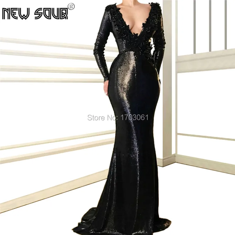 Shiny Black V Neck Formal Evening Dresses Vestido de Festa Arabic Dubai Prom Gowns Pageant Gown African 2019 Long Party Dress
Shiny Black V Neck Formal Evening Dresses Vestido de Festa Arabic Dubai Prom Gowns Pageant Gown African 2019 Long Party Dress