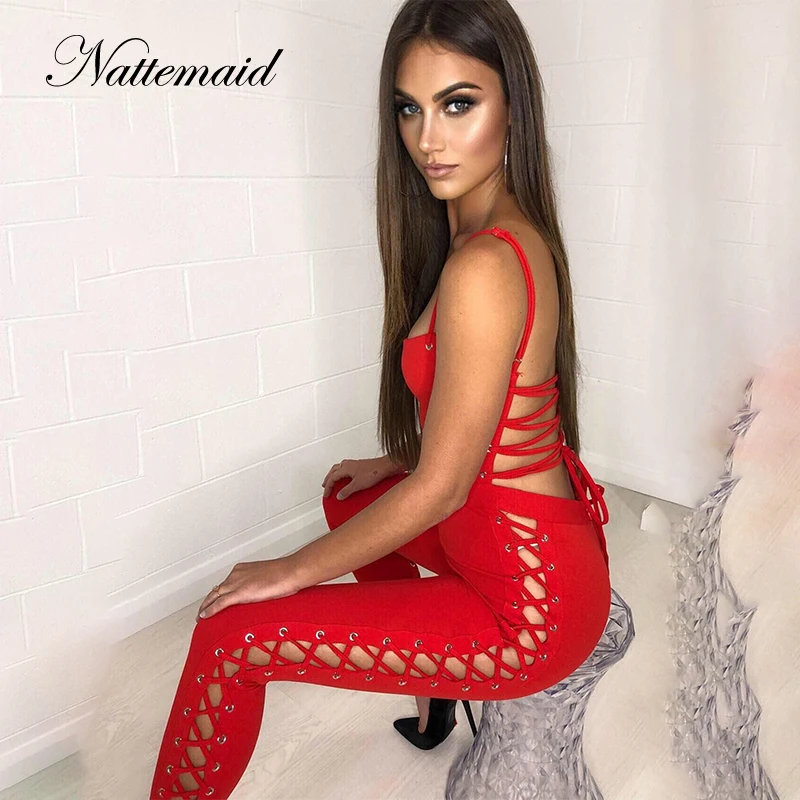 NATTEMAID Black Red Sleeveless Backless Sexy Jumpsuit Strapless Hole Bandage Rompers Womens Jumpsuit Bodycon Summer Jumpsuit
NATTEMAID Black Red Sleeveless Backless Sexy Jumpsuit Strapless Hole Bandage Rompers Womens Jumpsuit Bodycon Summer Jumpsuit