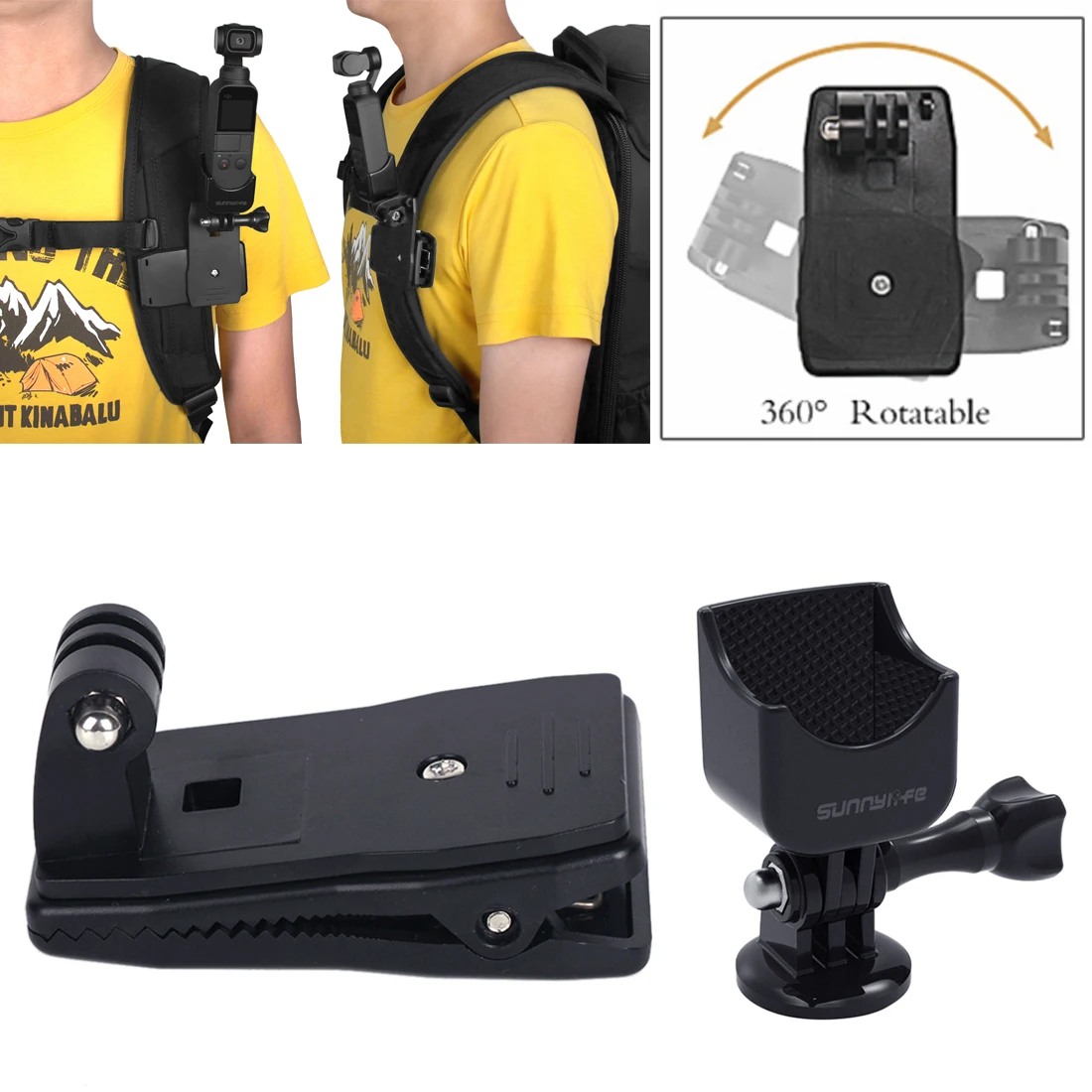 HOBBYINRC Multifunction Adapter and Bag Clip with 1/4 Screw Interface Expand Accessories for DJI OSMO Pocket FOR GOPRO adapter
HOBBYINRC Multifunction Adapter and Bag Clip with 1/4 Screw Interface Expand Accessories for DJI OSMO Pocket FOR GOPRO adapter