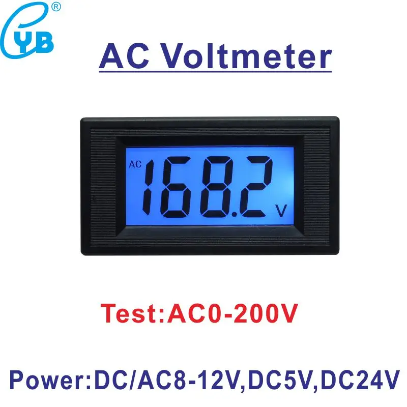 AC 0-200V Voltmeter Voltage Tester Power Supply DC/AC 8-12V DC5V 24V AC Voltmetre LCD Display Test Positive and Negative Voltage
AC 0-200V Voltmeter Voltage Tester Power Supply DC/AC 8-12V DC5V 24V AC Voltmetre LCD Display Test Positive and Negative Voltage