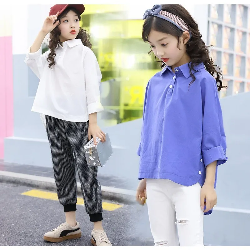 Long Asymmetrical Spring 2019 Blouses Kids Shirts Teenage Girls Long Sleeve Tops Clothing 8 10 12 13 Year Children School Blouse
Long Asymmetrical Spring 2019 Blouses Kids Shirts Teenage Girls Long Sleeve Tops Clothing 8 10 12 13 Year Children School Blouse