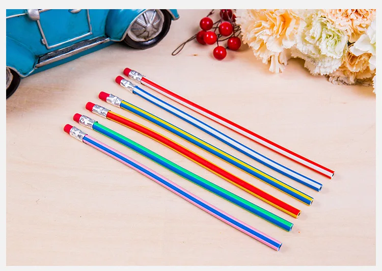 5Pcs/lot Colorful Bendy Flexible Soft Pencil With Eraser Stationery Student Colored Pencils School Office Supplies Drawing Toy
5Pcs/lot Colorful Bendy Flexible Soft Pencil With Eraser Stationery Student Colored Pencils School Office Supplies Drawing Toy