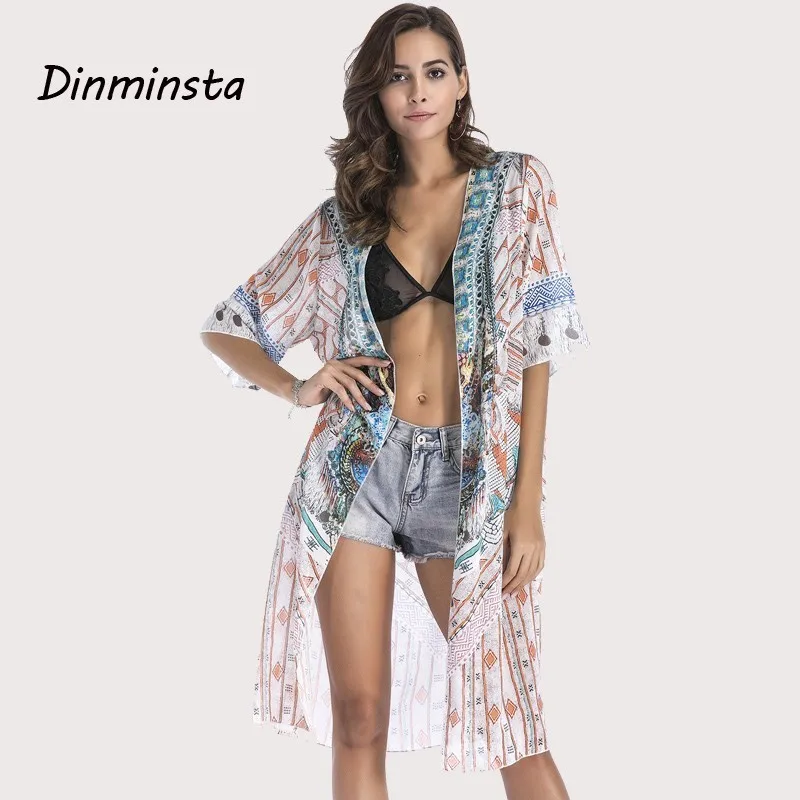 Dinminsta Women Boho Cardigan Summer Blouse Dresses Vintage Tribal Print Long Chiffon Bohemian Loose Beach Bikini Outwear 2019
Dinminsta Women Boho Cardigan Summer Blouse Dresses Vintage Tribal Print Long Chiffon Bohemian Loose Beach Bikini Outwear 2019