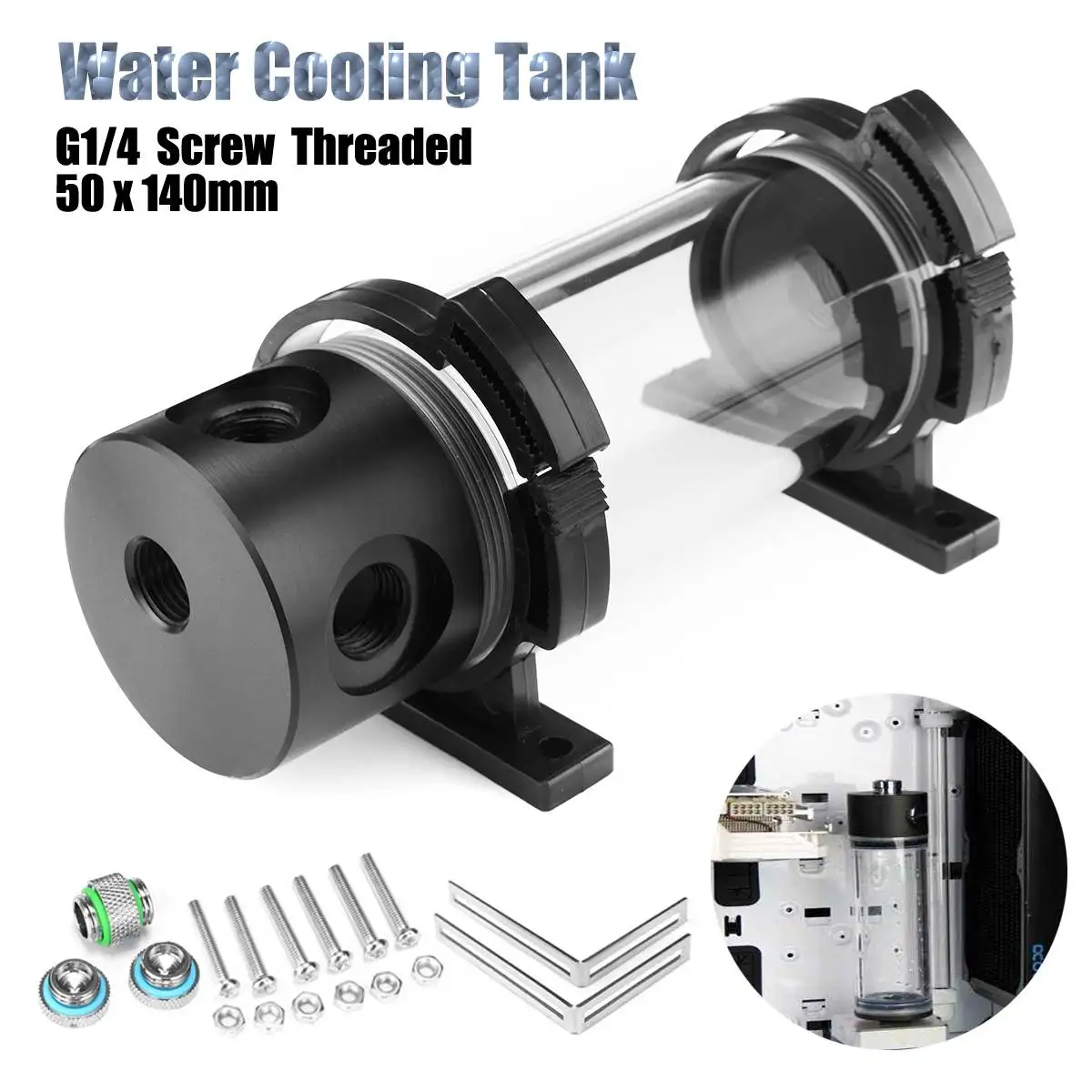 S SKYEE G1/4 Acrylic Cylinder Reservoir Water Tank 50mm x 140mm For PC Liquid Cooling Tank Water Cooling Kit For Computer CPU
S SKYEE G1/4 Acrylic Cylinder Reservoir Water Tank 50mm x 140mm For PC Liquid Cooling Tank Water Cooling Kit For Computer CPU