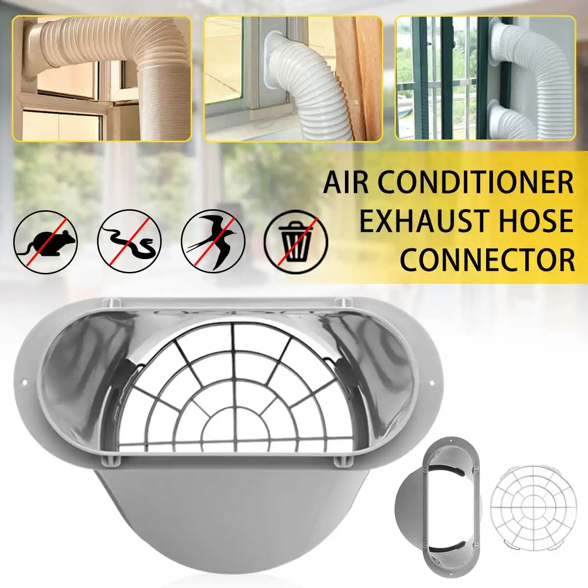 Air Conditioner Exhaust Hose Tube Connector 130mm/150mm/Rectangular interface for For Portable Air Conditioner Window Adaptor
Air Conditioner Exhaust Hose Tube Connector 130mm/150mm/Rectangular interface for For Portable Air Conditioner Window Adaptor