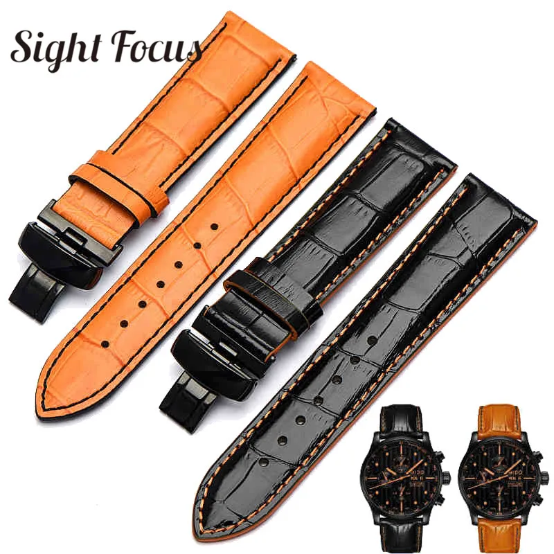 22mm 23mm Leather Watchbands for Mido Multifort m005.614 m005.430 Belt Orange Bracelets Black Watch Strap for Omega Watch Bands
22mm 23mm Leather Watchbands for Mido Multifort m005.614 m005.430 Belt Orange Bracelets Black Watch Strap for Omega Watch Bands