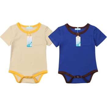Cute Newborn Baby Boy Clothes Baby Boys Bodysuit Clothing Solid Color Pocket Short Sleeve Bodysuit Cotton Sunsuit Infant Clothes 
Cute Newborn Baby Boy Clothes Baby Boys Bodysuit Clothing Solid Color Pocket Short Sleeve Bodysuit Cotton Sunsuit Infant Clothes
