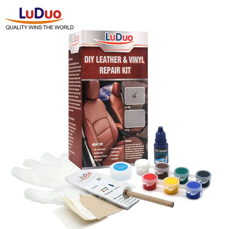 LuDuo Leather Vinyl Paste Repair Glue Kit for Car Seat Clothing Leather Boots Rips Fix Crack Cuts Restoration Hand Tool Sets 
LuDuo Leather Vinyl Paste Repair Glue Kit for Car Seat Clothing Leather Boots Rips Fix Crack Cuts Restoration Hand Tool Sets