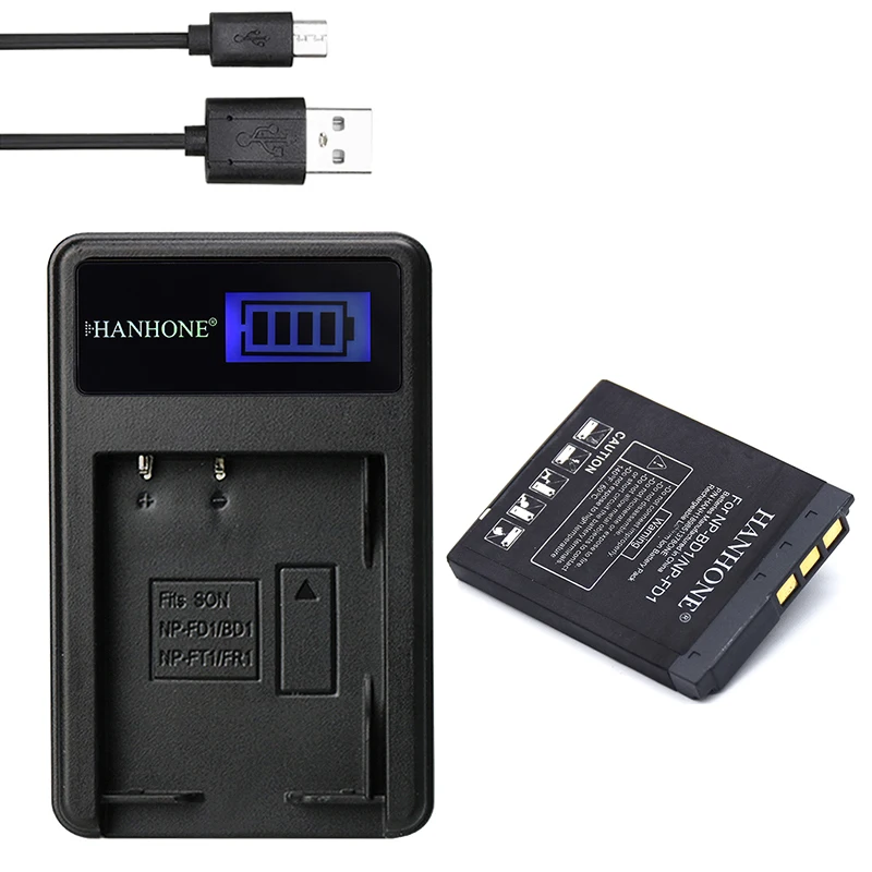 Фото 1900 мАч NP-BD1 NP-FD1 NP BD1 литий-ионный аккумулятор + ЖК-Зарядное устройство USB для Sony T2 | Цифровые аккумуляторы (32968117066)