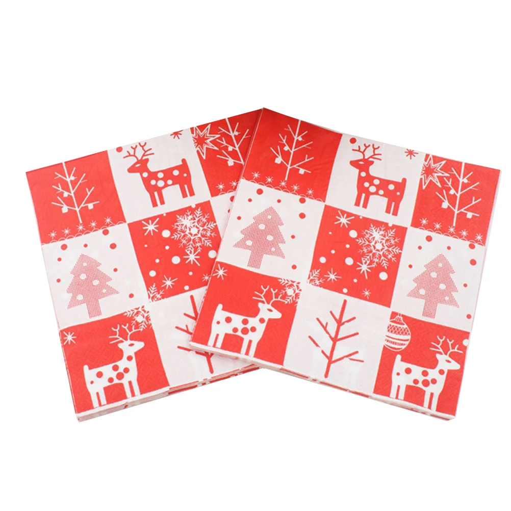 20PCS Printed Christmas Napkins Xmas Elk Colorful Disposable Paper Towel Paper Tissue for Christmas Party Adults Children
20PCS Printed Christmas Napkins Xmas Elk Colorful Disposable Paper Towel Paper Tissue for Christmas Party Adults Children
