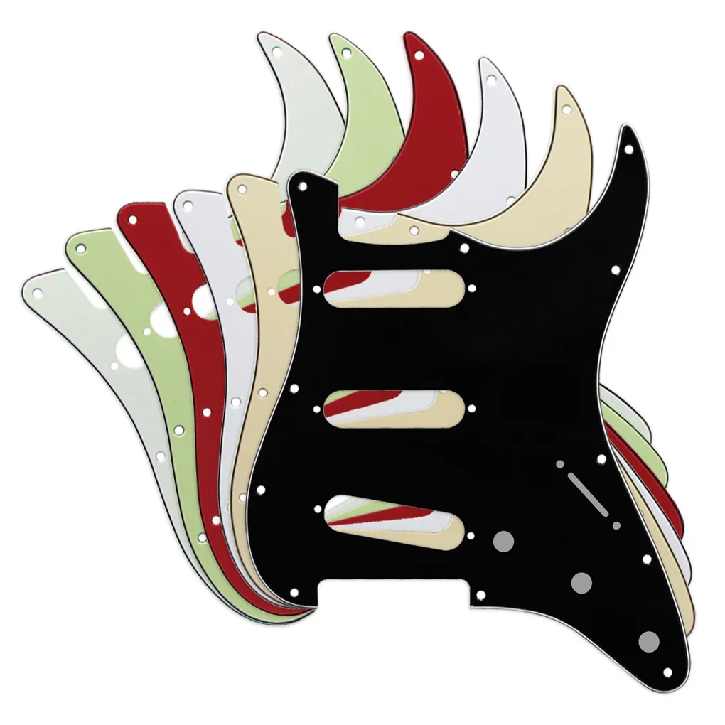 NEW 6PCS Mixed Color Guitar Pickguard SSS 11 Hole Guitar Scratch Plate Pick Guard 3Ply for American FD Strat Style Guitar
NEW 6PCS Mixed Color Guitar Pickguard SSS 11 Hole Guitar Scratch Plate Pick Guard 3Ply for American FD Strat Style Guitar