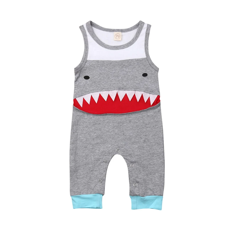 2019 Newborn Baby Boys Shark Romper Jumpsuit Summer Sleeveless Cute Gray Round Neck Jumpsuit Outfits Clothes Costume Playsuit
2019 Newborn Baby Boys Shark Romper Jumpsuit Summer Sleeveless Cute Gray Round Neck Jumpsuit Outfits Clothes Costume Playsuit