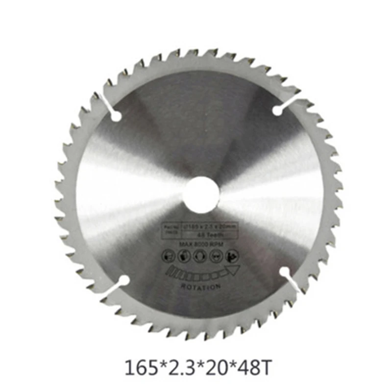 165mm 48T 20mm Bore Circular Saw Blade Disc Cutter Fr Wood Metal Plastic Silver
165mm 48T 20mm Bore Circular Saw Blade Disc Cutter Fr Wood Metal Plastic Silver