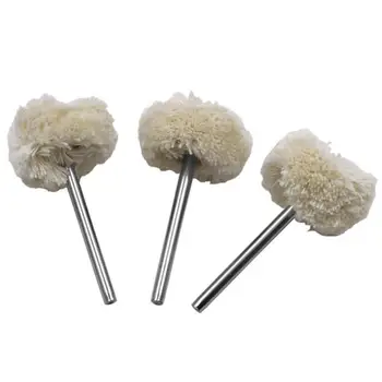 10PCS 3MM Wool Felt Polishing/Buffing Drill Grinder Wheel Brushes With Handle