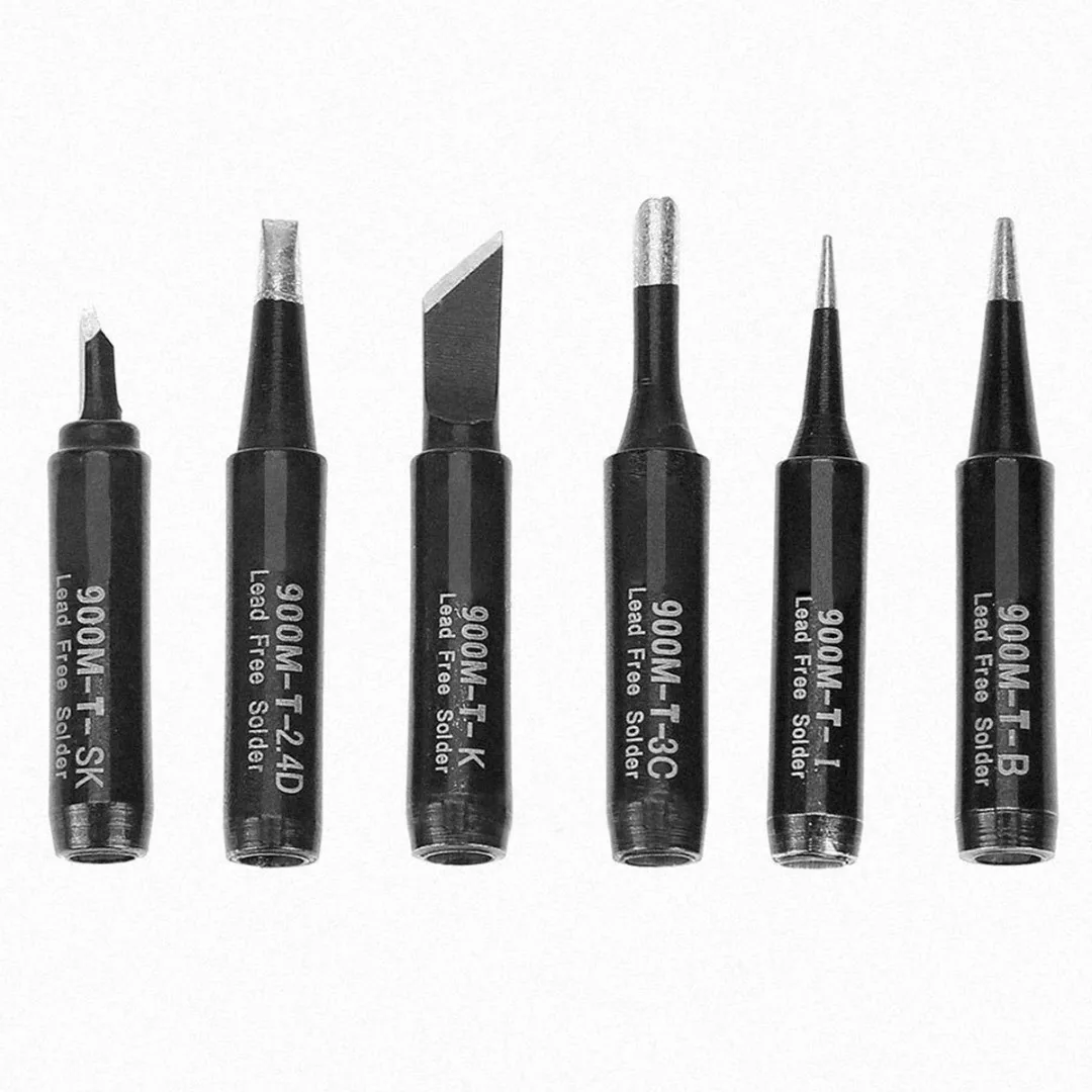 6pcs/set New 900M-T Pure Copper Iron Soldering Tip Solder For Rework Station Tool
6pcs/set New 900M-T Pure Copper Iron Soldering Tip Solder For Rework Station Tool