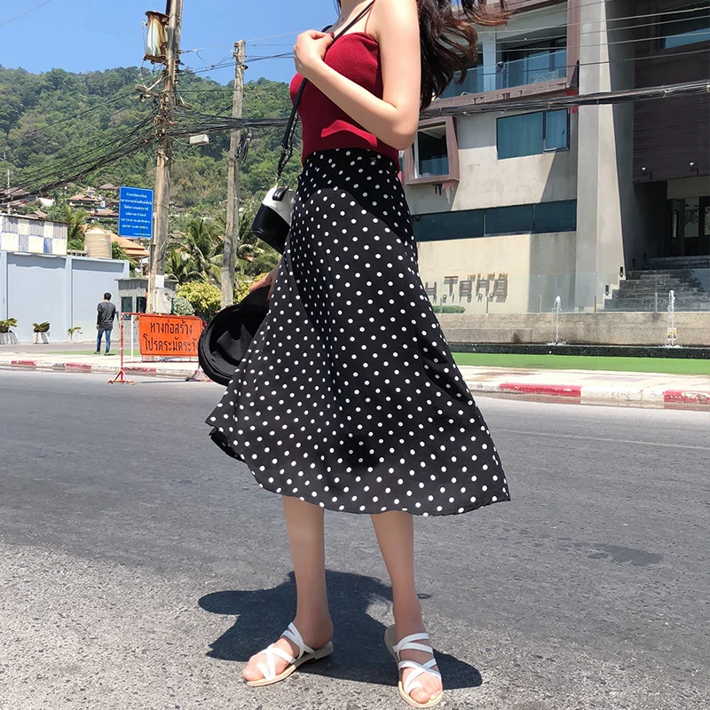 Loyalget Women Sexy Skirt High Waist Wave Point Print Retro Slim Summer Skirt Black Wave Point Skirt A-Line Office Lady Bottoms
Loyalget Women Sexy Skirt High Waist Wave Point Print Retro Slim Summer Skirt Black Wave Point Skirt A-Line Office Lady Bottoms