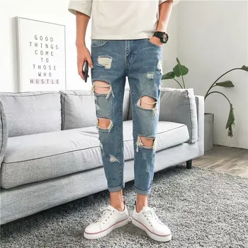 Summer New Jeans Me Fashion Washed Casual Torn Holes Denim Pants Man Streetwear Hip Hop Loose Cowboy Trousers Male Clothes
Summer New Jeans Me Fashion Washed Casual Torn Holes Denim Pants Man Streetwear Hip Hop Loose Cowboy Trousers Male Clothes