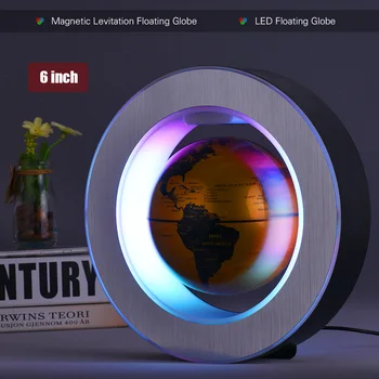 6 Inch Magnetic Levitation Floating Earth Globe World Map with LED Color Light for Desk Decoration Special Creative Gift
6 Inch Magnetic Levitation Floating Earth Globe World Map with LED Color Light for Desk Decoration Special Creative Gift