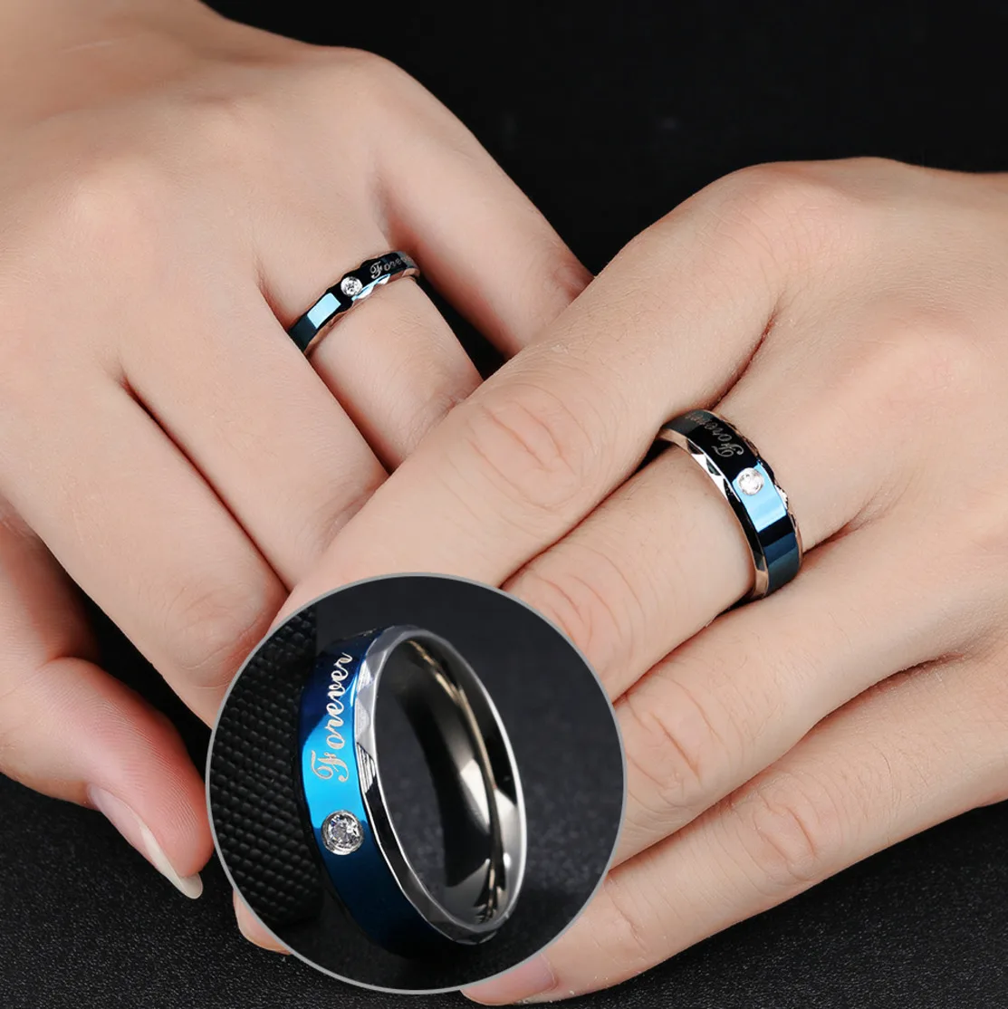 Blue 4mm 6mm Rhinestone Titanium Ring Lovers Rings Engagement Party Decorations Wedding Decoration Casual/Sporty Lovers' Rings
Blue 4mm 6mm Rhinestone Titanium Ring Lovers Rings Engagement Party Decorations Wedding Decoration Casual/Sporty Lovers' Rings