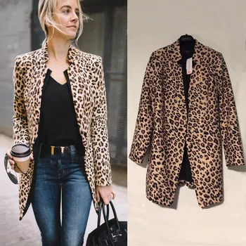 Women Leopard Sexy Winter Warm Jacket New Wind Coat Cardigan Leopard Print Long Coat chaqueta mujer
Women Leopard Sexy Winter Warm Jacket New Wind Coat Cardigan Leopard Print Long Coat chaqueta mujer